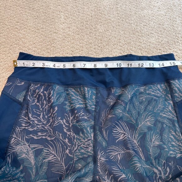 Sweaty Betty Leggings Running Tights Dark Green Botanical Print Active Gym XLP - Picture 4 of 13